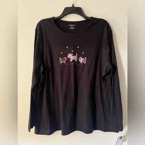 NWT CROFT & BARROW Scottie dogs shirt 2X